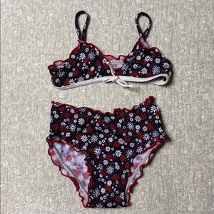 Tommy Hilfiger Red and Blue Floral Swimsuit